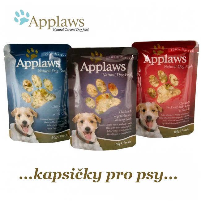 Applaws vyrábí široký sortiment velmi kvalitních konzerv, paštik a kapsiček pro psy,