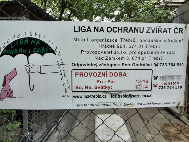 Útulek Liga na ochranu zvířat Olomouc.