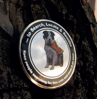Borderka Guinness, vyobrazená na minci, je legendou mezi záchranářskými psy