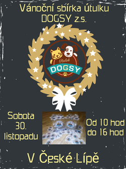  Vánoční sbírka útulku Dogsy - 30.11. - centrum České Lípy